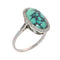 58 Bague architecturale en platine avec turquoise et diamants, vers 1950 58 Facettes 26089-0384