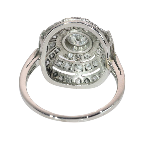 51 Art déco - Bague vers 1930 en platine et diamants 58 Facettes 26089-0385