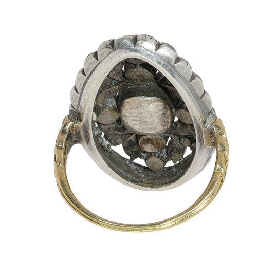 57 Bague portugaise XVIIIe en or jaune, argent et pierres Minas Novas 58 Facettes 26089-0388