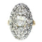 57 Bague portugaise XVIIIe en or jaune, argent et pierres Minas Novas 58 Facettes 26089-0388