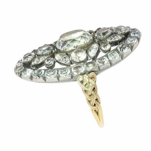 57 Bague portugaise XVIIIe en or jaune, argent et pierres Minas Novas 58 Facettes 26089-0388