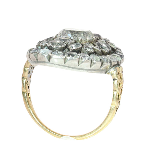57 Bague portugaise XVIIIe en or jaune, argent et pierres Minas Novas 58 Facettes 26089-0388