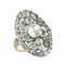 57 Bague portugaise XVIIIe en or jaune, argent et pierres Minas Novas 58 Facettes 26089-0388