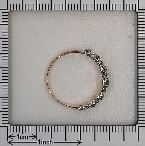 56 Bague vers 1650 en or jaune, argent et diamants 58 Facettes 26089-0394
