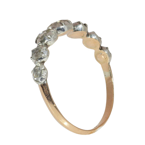 56 Bague vers 1650 en or jaune, argent et diamants 58 Facettes 26089-0394