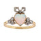 50 Belle Époque - Bague cœur en or jaune, opale et diamants 58 Facettes 26090-0194