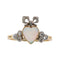 50 Belle Époque - Bague cœur en or jaune, opale et diamants 58 Facettes 26090-0194