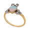 50 Belle Époque - Bague cœur en or jaune, opale et diamants 58 Facettes 26090-0194
