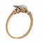 50 Belle Époque - Bague cœur en or jaune, opale et diamants 58 Facettes 26090-0194