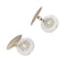 Art déco - Boutons de manchette en or blanc, cristal de roche, diamants et perles 58 Facettes 26090-0265