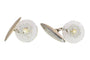 Art déco - Boutons de manchette en or blanc, cristal de roche, diamants et perles 58 Facettes 26090-0265