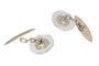 Art déco - Boutons de manchette en or blanc, cristal de roche, diamants et perles 58 Facettes 26090-0265