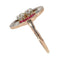 53 Bague Art déco en or rose 18K, diamants et rubis 58 Facettes 26106-0424