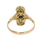 54 Belle Époque-Art déco - Bague en or jaune, perle, rubis et diamants 58 Facettes 26106-0425