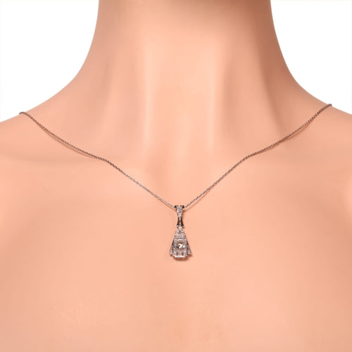 Art déco - Pendentif en platine et diamants 58 Facettes 26107-0277