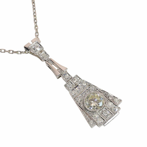 Art déco - Pendentif en platine et diamants 58 Facettes 26107-0277