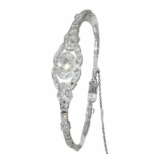 Art déco - Bracelet en platine et diamants, vers 1930 58 Facettes 26117-0106