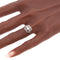 57 Art déco - Bague de fiançailles en or blanc, diamant et saphirs 58 Facettes 26127-0190
