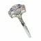 57 Art déco - Bague de fiançailles en or blanc, diamant et saphirs 58 Facettes 26127-0190