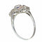 57 Art déco - Bague de fiançailles en or blanc, diamant et saphirs 58 Facettes 26127-0190