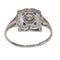 57 Art déco - Bague de fiançailles en or blanc, diamant et saphirs 58 Facettes 26127-0190