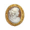 Broche porte-photo camée victorien en or jaune 18K, vers 1870 58 Facettes 26127-0262