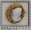 Broche porte-photo camée victorien en or jaune 18K, vers 1870 58 Facettes 26127-0262