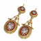 Parure micromosaïque - Broche et boucles d'oreilles en or jaune 18K 58 Facettes 26127-0287