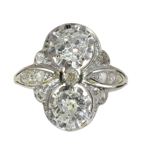 47 Belle Époque - Bague en or 18K ou platine et diamants 58 Facettes 26146-0011