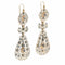 Rococo - Boucles d'oreilles pendantes en or rouge, argent et diamants 58 Facettes 26147-0053