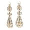 Rococo - Boucles d'oreilles pendantes en or rouge, argent et diamants 58 Facettes 26147-0053