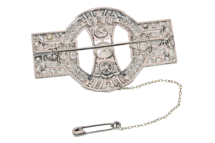 Broche Art déco 1930 en platine et diamants 58 Facettes 26155-0157