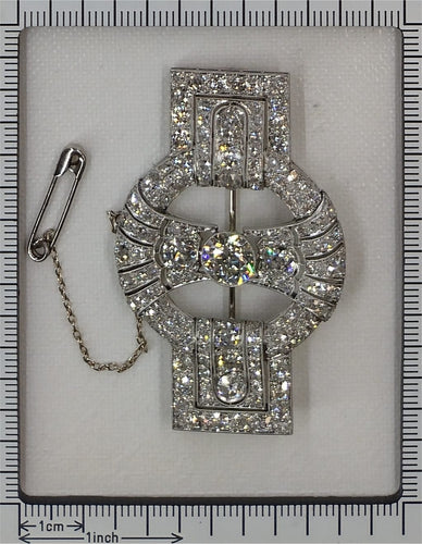 Broche Art déco 1930 en platine et diamants 58 Facettes 26155-0157