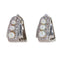 Boucles d'oreilles clips en platine, perles et diamants 58 Facettes 26177-0183