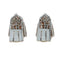 Boucles d'oreilles clips en platine, perles et diamants 58 Facettes 26177-0183
