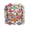 58 Bague harem sept rangs en or jaune, diamants et pierres 58 Facettes 26177-0203