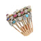 58 Bague harem sept rangs en or jaune, diamants et pierres 58 Facettes 26177-0203