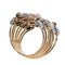 58 Bague harem sept rangs en or jaune, diamants et pierres 58 Facettes 26177-0203