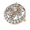 Broche feuille victorienne en or rouge, argent et diamants, vers 1870 58 Facettes 26182-0219