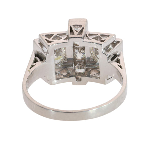 59 Bague Art déco belge en platine et diamants 58 Facettes 26203-0045