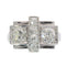 59 Bague Art déco belge en platine et diamants 58 Facettes 26203-0045