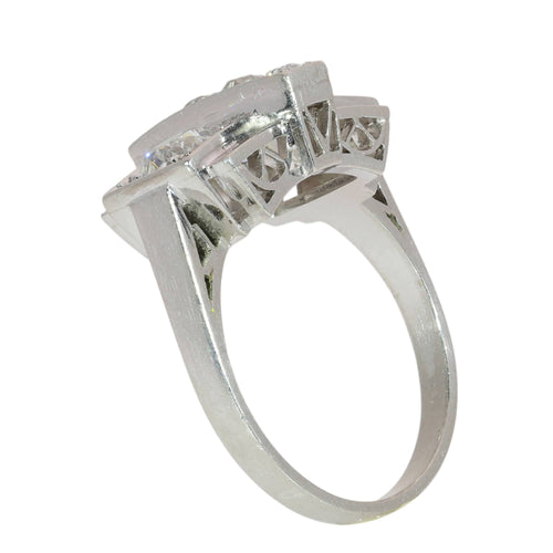 59 Bague Art déco belge en platine et diamants 58 Facettes 26203-0045