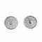 Puces géométriques Art déco en or blanc et diamants 58 Facettes 26203-0088