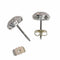 Puces géométriques Art déco en or blanc et diamants 58 Facettes 26203-0088