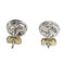 Puces géométriques Art déco en or blanc et diamants 58 Facettes 26203-0088