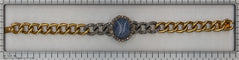 Léon Gariod - Bracelet victorien en or jaune, argent, saphir étoilé et diamants 58 Facettes 26211-0077