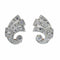 Années 1950 - Boucles d'oreilles clips en platine, or blanc 18K et diamants 58 Facettes 26229-0099