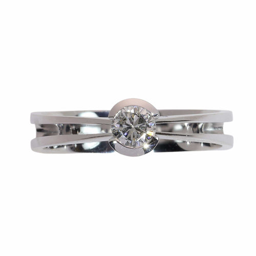 53 Bague solitaire circa 1970 en or blanc 18K et diamant 58 Facettes 26232-0163
