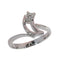 53 Vers 1970 - Bague moderniste en or blanc 18K et diamant 58 Facettes 26232-0179