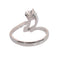 53 Vers 1970 - Bague moderniste en or blanc 18K et diamant 58 Facettes 26232-0179